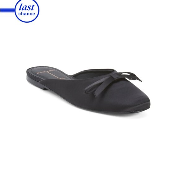 BLACK SUEDE STUDIO Black Made In Brazil Cassy Flat Mules - Picture 1 of 2